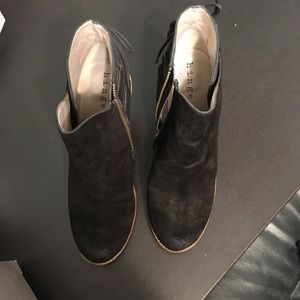 Wedge bootie by Hinge Black suede